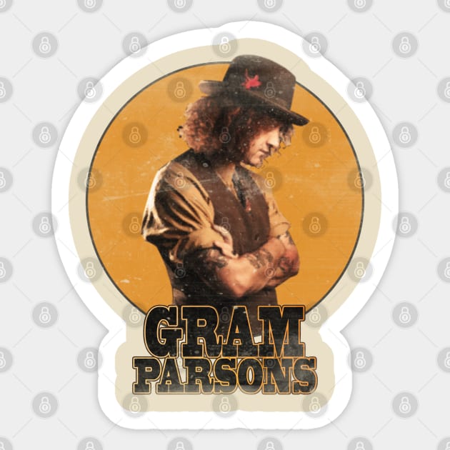 gram parsons /// retro Sticker by Lula Popart